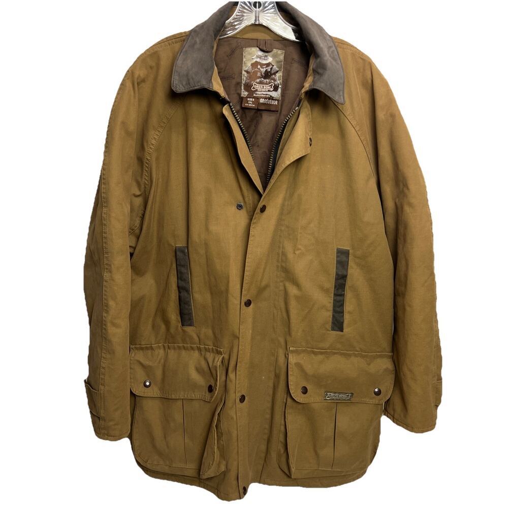 Driza-Bone Grosvenor Jacket Mens XXL Tan Leather Collar Drovers Anorak Coat